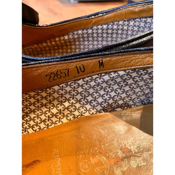 Verde Men’s Black Leather Fringe Loafers Size 10M Classic Slip-On Shoes - Picture 9 of 12